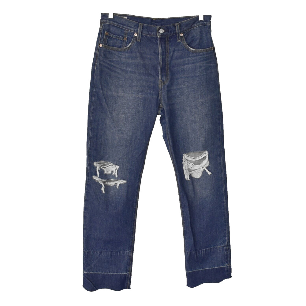 B0 NWT LEVI STRAUSS Womens 501 Original Cropped High Rise Jeans Size 29x28 $98